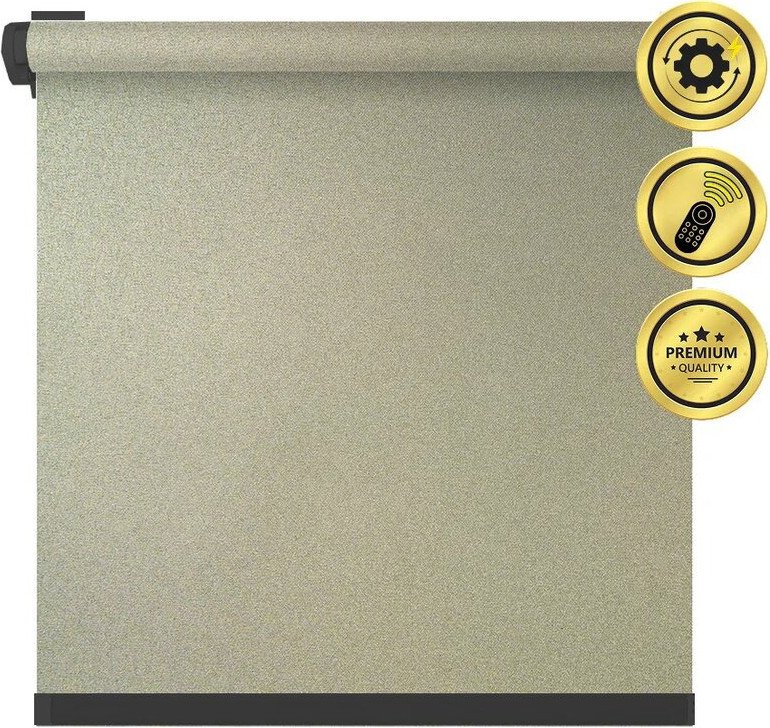 

Рулонная электроштора НеоФьюжен Мегаполис 240х250 правая (золотистый, черная фурнитура)