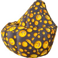 Кресло-мешок Flagman Груша Макси XXL Г2.5-347 (Smailiki 07, темно-серый)