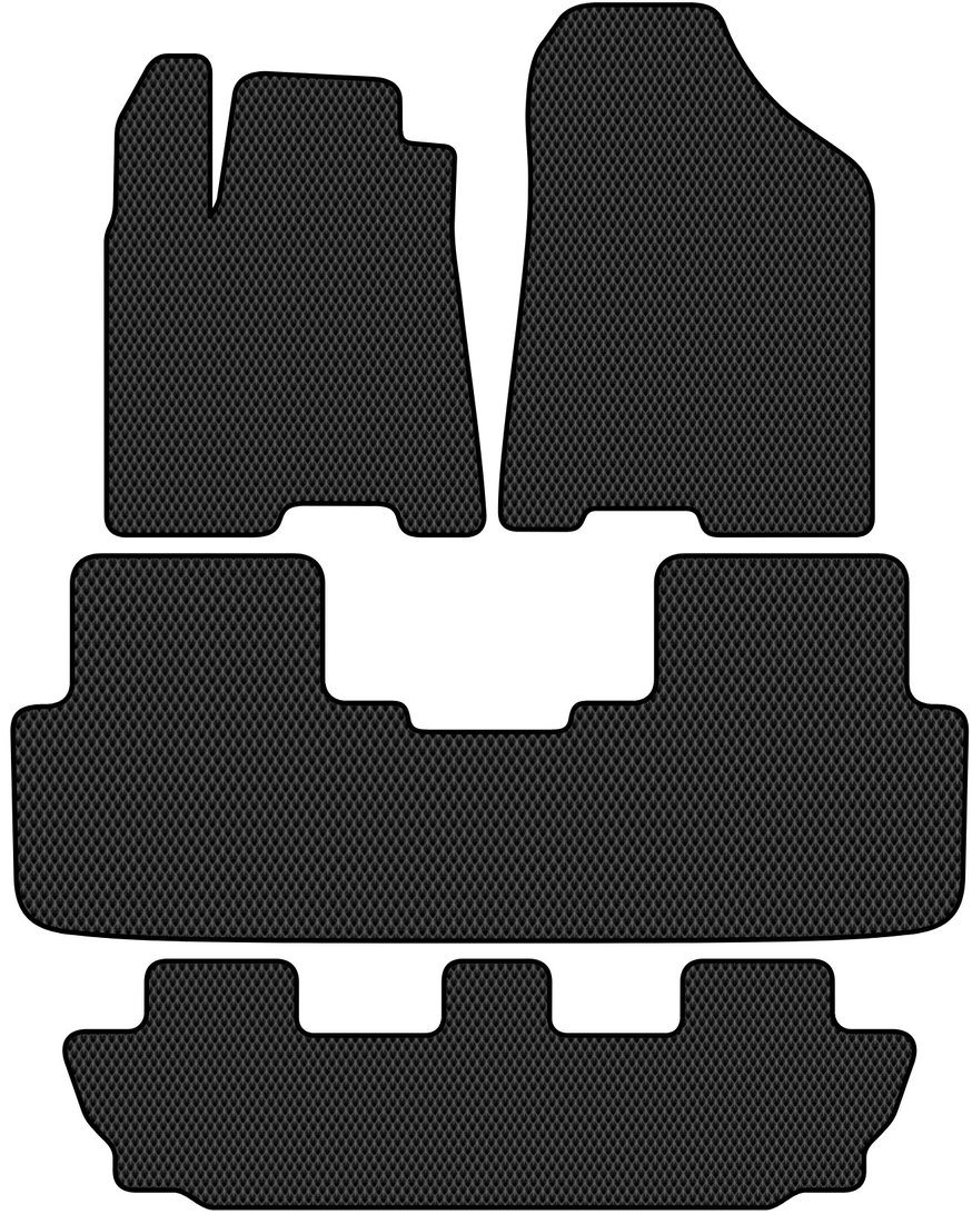 

Комплект ковриков для авто Alicosta Changan CS95 I (suv / SUV) +3 ряд 2018 - 2023 (черный, ромб)