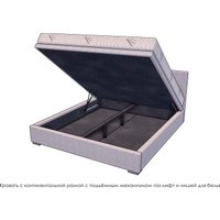 Кровать Elmax Римини 200x200 с ПМ Газ-лифт Континентальная рама (Glory 24)