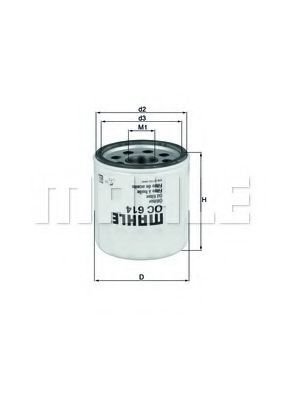 

Масляный фильтр Mahle Knecht OC614