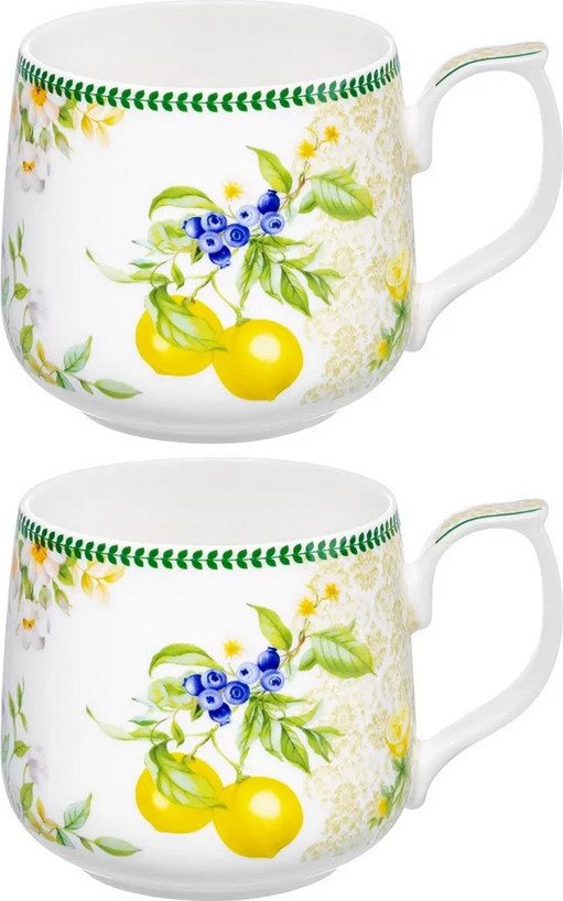 Набор кружек Elan Gallery New Bone China Лимоны 420885