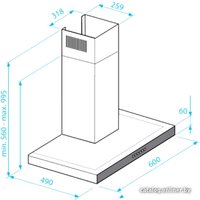 Кухонная вытяжка BEKO CWB 6730 X