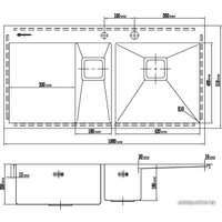 Кухонная мойка Omoikiri Akisame 100-2-GM-L