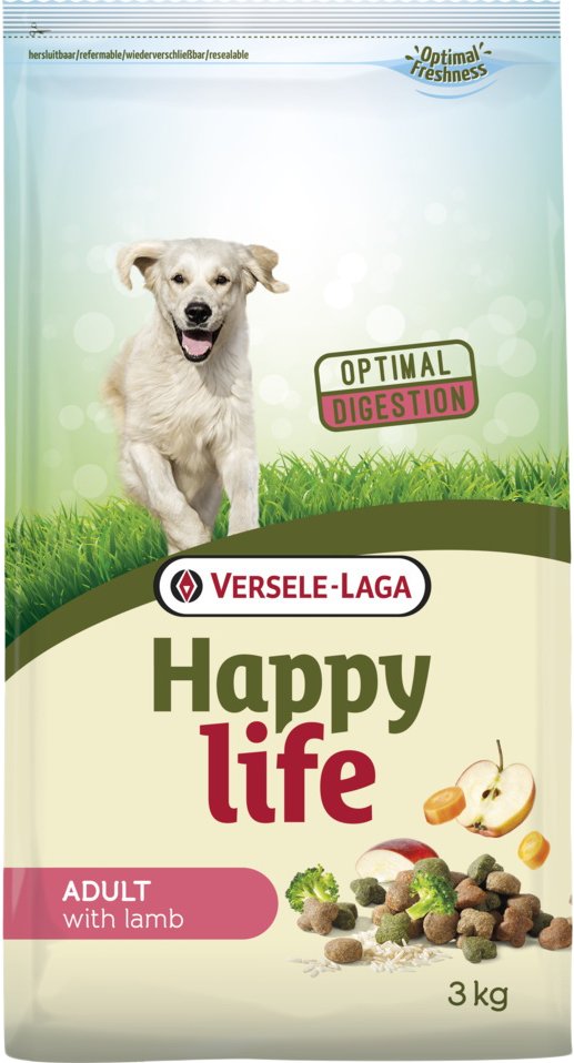 

Сухой корм для собак Versele Laga Happy life Adult с ягненком 3 кг