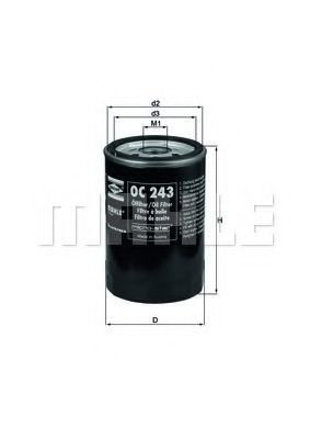 

Масляный фильтр Mahle Knecht OC243