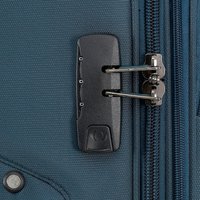 Чемодан-спиннер 4 ROADS 6310-L 77 см (темный петролеум)