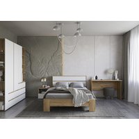 Кровать Стендмебель Хелен КР 03 160x200 (белый/дуб крафт золотой)