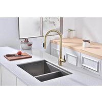 Смеситель Paulmark Iniversal Un213880-SBG (золото/светлое брашированное золото)