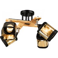 Люстра средней высоты Aitin Pro НПБ 02-4x60-101 N5292/4 (черный/дерево) в Бресте