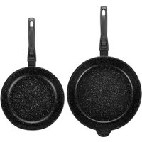 Набор сковород Elan Gallery Гармония вкуса 120134+2 (черный мрамор)