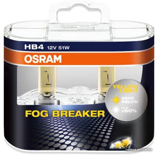 Галогенная лампа Osram HB4 Fog Breaker 2шт [9006FBR-DUOBOX]
