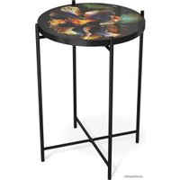 Журнальный столик Sheffilton SHT-CT8-3 (ночной цветок/черный муар)