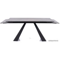 Кухонный стол Signal Salvadore Ceramic 160/240x90 (серый мрамор/черный матовый)