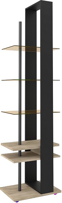 

Стеллаж Глазов Oslo 25 (дуб серый craft/черный)