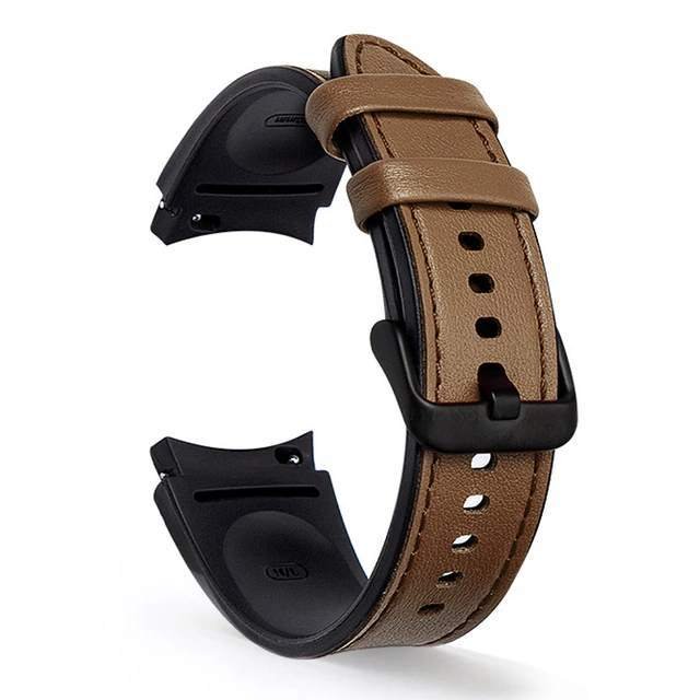 

Ремешок Rumi Comfort гибридный для Samsung Galaxy Watch4/5/6 (20 мм, коричневый)