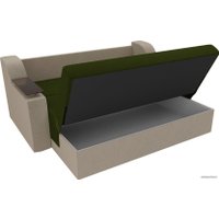 Диван Лига диванов Сенатор 140 106441 (микровельвет, зеленый/бежевый)