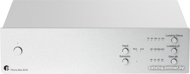 MM/MC фонокорректор Pro-Ject Phono Box S3 B (серебристый)