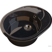 Кухонная мойка Гамма Гранит Gloss-05 (черный)