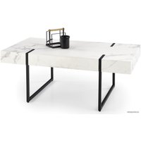Журнальный столик Halmar Blanca 110x60x43 (белый мрамор/черный)