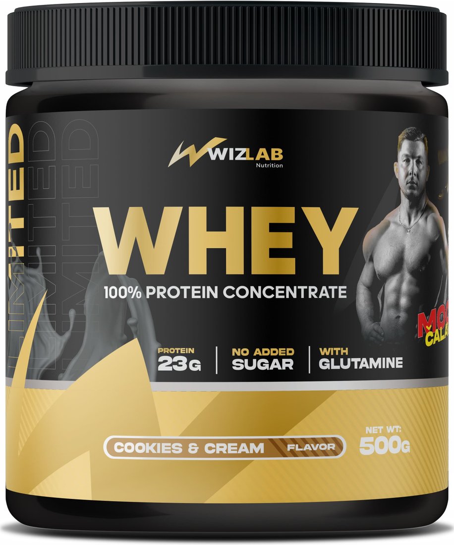 Протеин сывороточный (концентрат) WizLab Nutrition 100% Whey Protein Concentrate (шоколад, 500г)