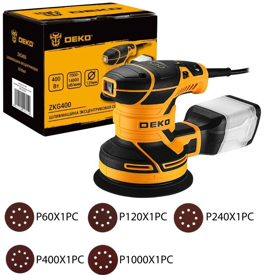 

Эксцентриковая шлифмашина Deko ZKG400 081-1004