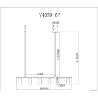 Подвесная люстра Moderli Kristina V4050-6P