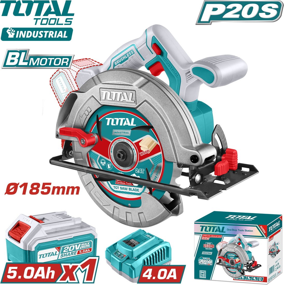 

Дисковая (циркулярная) пила Total TSLI18513 (с 1-им АКБ)