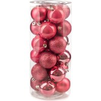 Елочная игрушка Ausini VT25-04003-8 (темная роза, 24 шт)