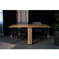 Стол-книга Stoloff Мечта 1600x850 (дуб сонома, опоры складные, углы прямые с роликами и ручками)