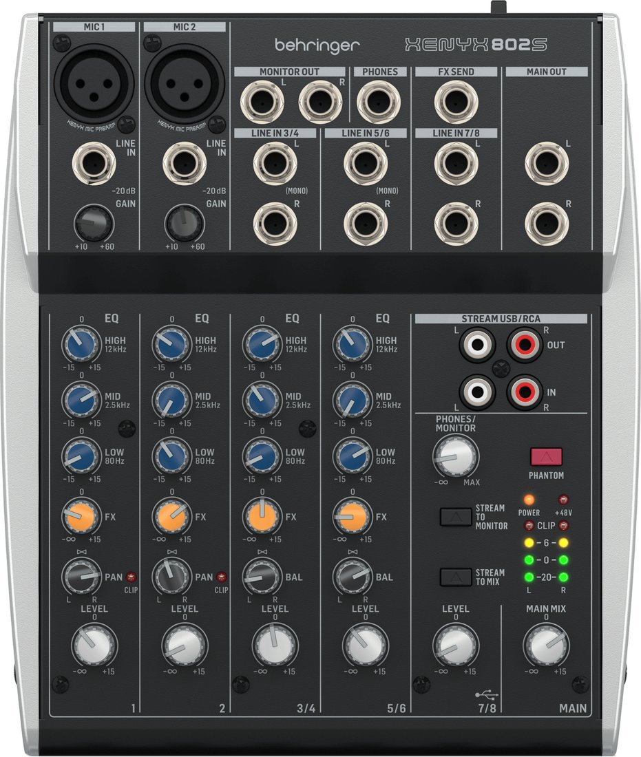 

Микшерный пульт Behringer Xenyx 802S
