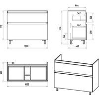  Misty Тумба под умывальник Лаки 100 П-Лак-01100-0112Я+RCW-1403100WH