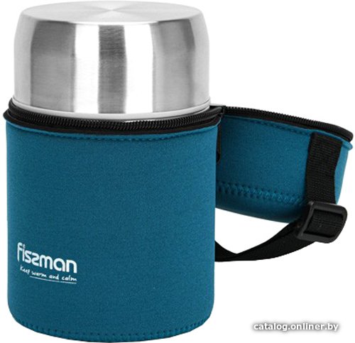 Термос для еды Fissman 9857 900мл (синий чехол)
