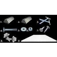 Каркас теплицы КомфортПром 3.3x8м(0.67) 10014092