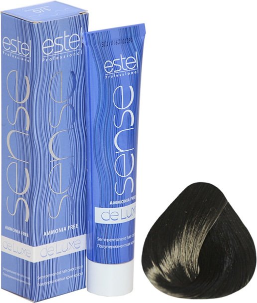 

Крем-краска для волос Estel Professional Sense De Luxe 1/0 черный классический