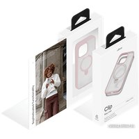Чехол для телефона uBear Clip Mag для iPhone 15 Pro (розовый)