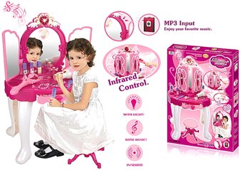 Туалетный столик игрушечный Pituso Трюмо маленькой модницы с пуфиком HWA238131