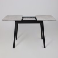 Кухонный стол Мамадома Tirk radial-94 раздвижной 94-126х64 (серый сланец/черный)