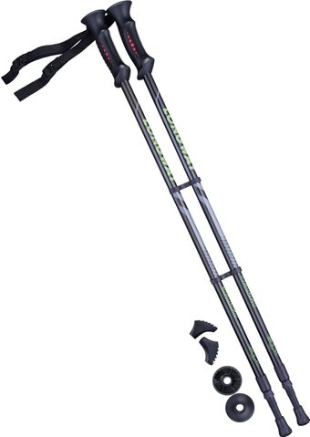 Палки для скандинавской ходьбы Berger Longway 77-135 (черный/зеленый)