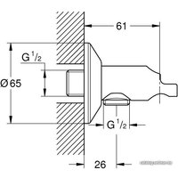 Держатель душевой лейки с подключением Grohe 26333000