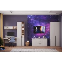 Шкаф-пенал Аквилон Чарли № 5.2 правый (белое сияние)