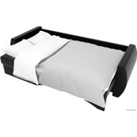 Угловой диван Лига диванов Сатурн 27987 (левый, экокожа, черный)