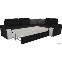 Угловой диван Лига диванов Николь 102977 (правый, велюр, черный)