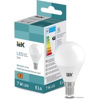 Светодиодная лампочка IEK LED Globe G45 600lm 4000K E14