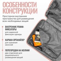 Чемодан-спиннер DoubleW Nexo (S, пудровый)