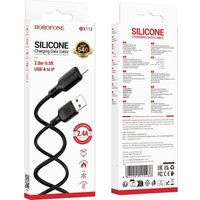Кабель Borofone BX113 USB Type-A - Lightning (2 м, черный)