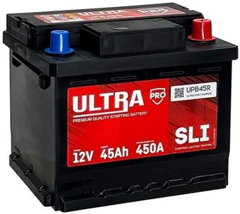 Автомобильный аккумулятор Ultra PRO R+ низкий (45 А·ч)