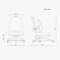 Компьютерное кресло ErgoSmart Gulliver с салатовым чехлом (серый)