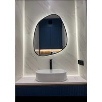 Зеркало eMZe 72x90 LED.UV.NF.72.90.CHE.SW.4K (черный УФ-окантовкой и подсветкой)