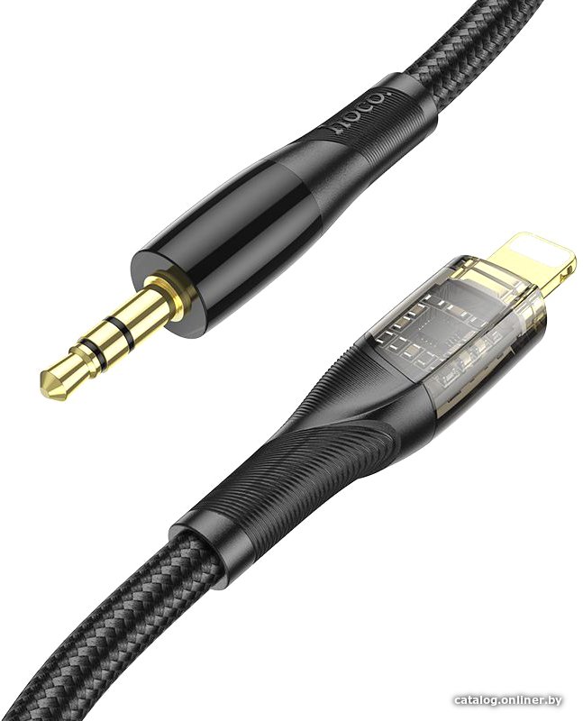 Кабель Hoco UPA25 Lightning - 3.5 jack (1 м, черный)